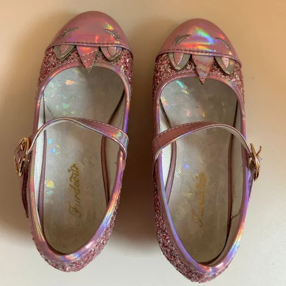 Easter Girl's Pink Sparkly Dress Shoes - Size 10 - Picture 4 of 5